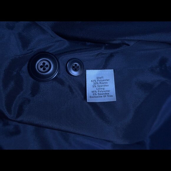 Semantiks Blazer Jacket 12 / Large Womens Blue Navy Sport 2 Button Stretch Coat - Picture 9 of 9